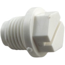 Parher Plug 1/4" Mpt White Abs - E-15-S1