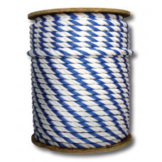 Swimming Pool Safety Rope 3/4" Nylon Blue And White By The Foot - Rope3/4-300