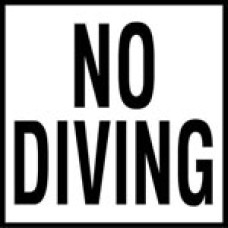Inlay's Tile Depth Marker Glass Mg No Diving Text - G611501