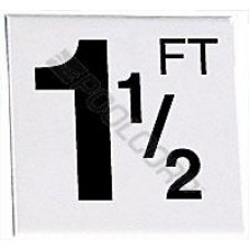 Inlay's Tile Depth Marker No Skid 6" Ft 1 1/2 Ft - C620015