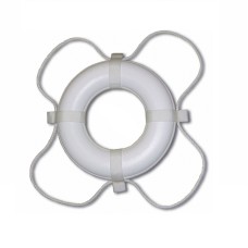 Poolstyle Ring Buoy 20" Foam Plastic Coated White Coast Guard Approved - 360