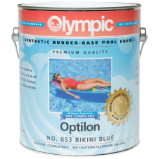 Olympic Optilon Bikini Blue Gallon Synthetic Rubber Pool Paint - 853-G