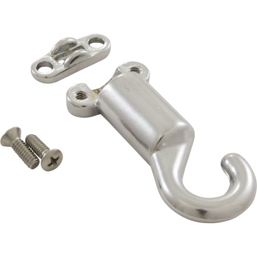 PH-52, Rope Hook for 3/8 to 1/2 Pool Safety Rope Clamp Barrel Type  Chrome Plated Brass