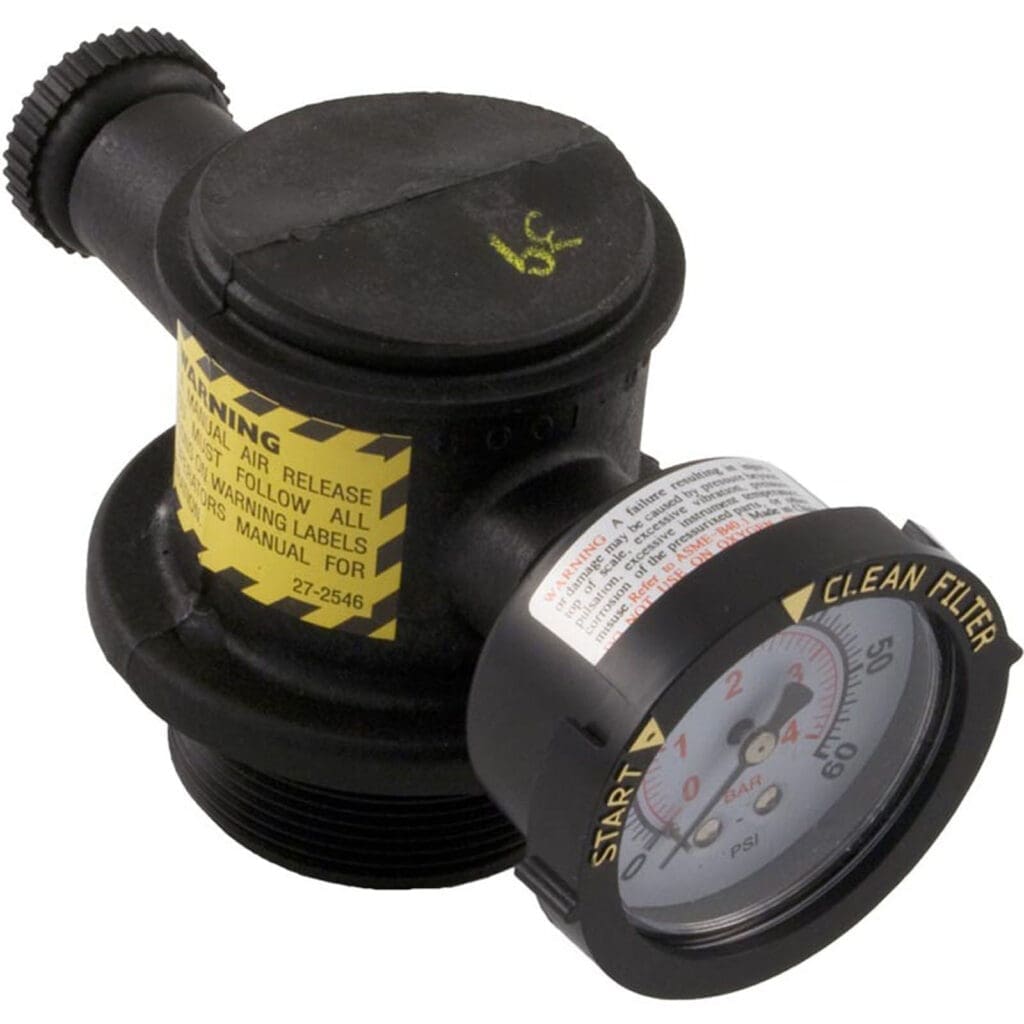 Tr140 Pentair Air Relief Black Threaded With Pressure Gauge for Triton II ...