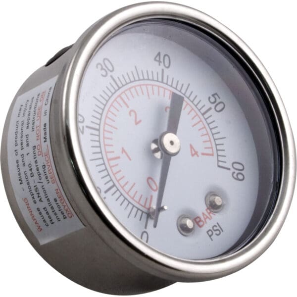 Waterway Pressure Gauge Ss Liquid Filled 2" 0-60Psi