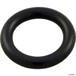 Black rubber O-ring on white background.