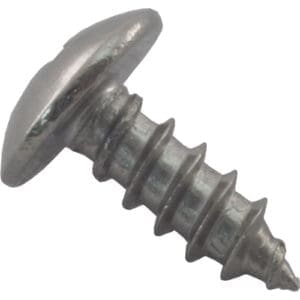 Close-up of a metal screw.