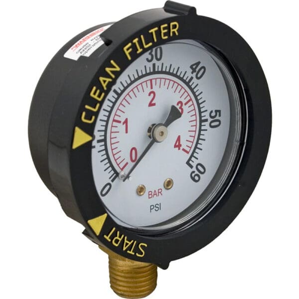 Super Pro Pressure Gauge Indicator Bottom Mount 1/4" 60 Psig