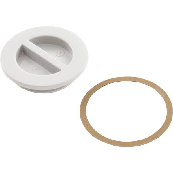 Super Pro Plug 1.5" Mpt Flush White W/ Paper Gasket