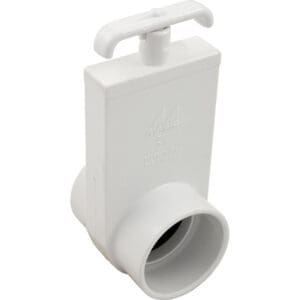 White plastic sliding gate valve.