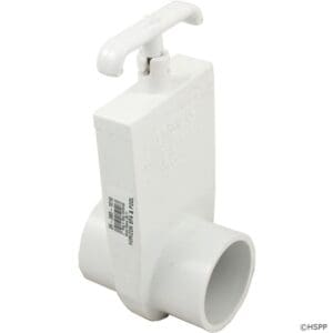 White plastic gate valve for plumbing.