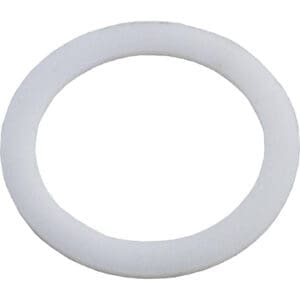 White circular foam gasket or washer.