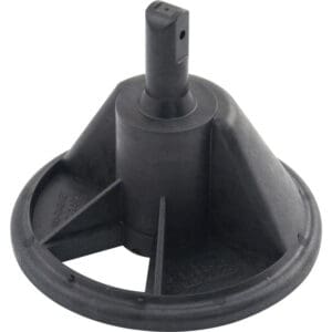 Black plastic cone-shaped tool or component.