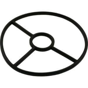 Black metal circular burner grate ring.