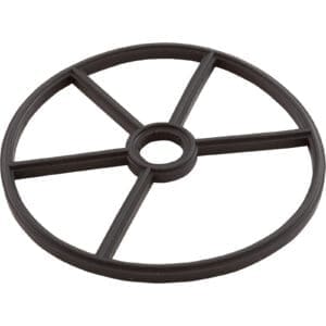 Black circular wheel with five spokes.