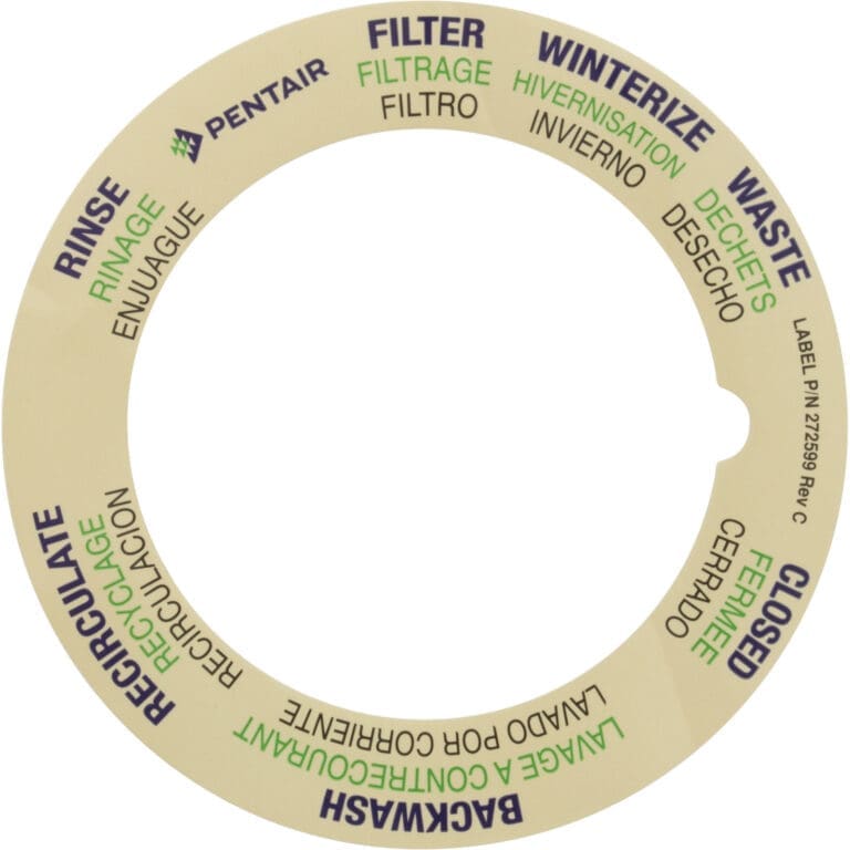 Pentair Multiport Valve Label Position Sticker for Cristal Flo II and ...