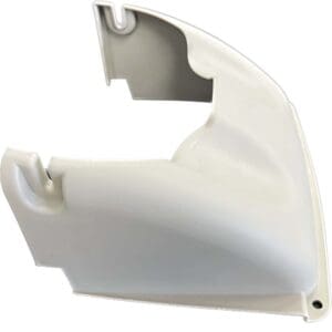 White plastic corner piece for appliance.