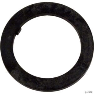 Black circular retaining ring on white background.