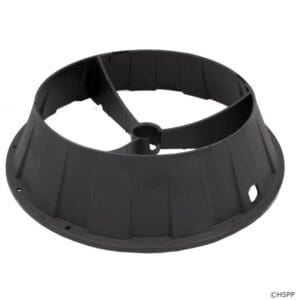 Black plastic tree stand with partitioned sections.