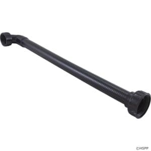 Flexible black plastic hose with connectors.