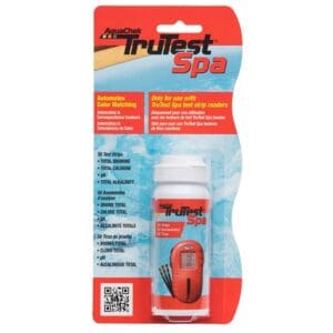 Test strips package for spa water analysis.