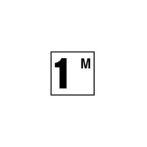 Number 1 with letter M icon.