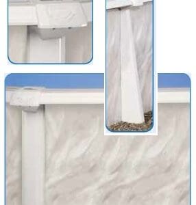 Pool wall supports and connectors.