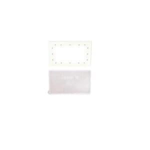 White rectangular plastic frame and cover plate.