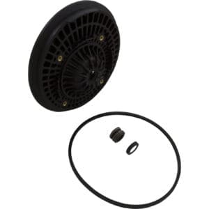 Black mechanical parts with rings and components.