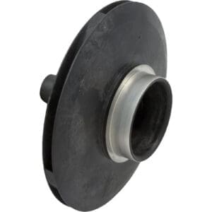 Black impeller with a central metal ring.