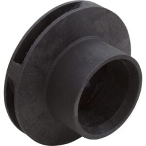 Black plastic mechanical component with groove.
