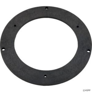 Black circular metal ring with holes.