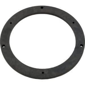 Round metal flange with five mounting holes.