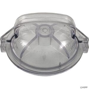 Clear plastic lid with handle.