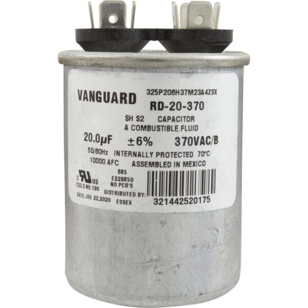 Run Capacitor, 20 MFD, 370v, 1-3/4" x 2-7/8" - Image 3