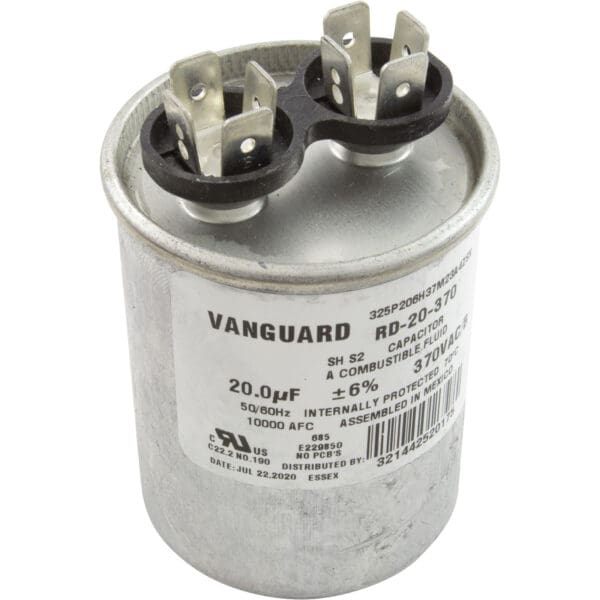 Run Capacitor, 20 MFD, 370v, 1-3/4" x 2-7/8"