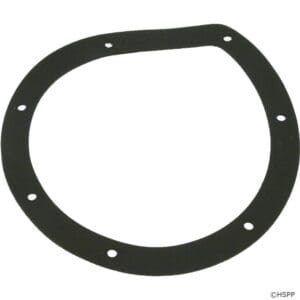 Black circular gasket with bolt holes.