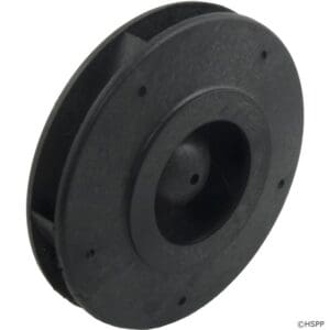 Black plastic reel with central hole.