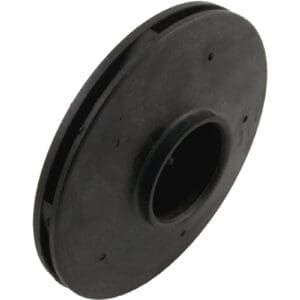 Black plastic spool for filament storage.