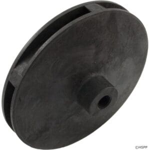 Black round pulley with central hole.