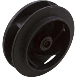 Black plastic impeller for water pump.