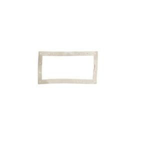 Rectangular beige gasket with multiple holes.