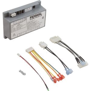 Control module with wiring and connectors.