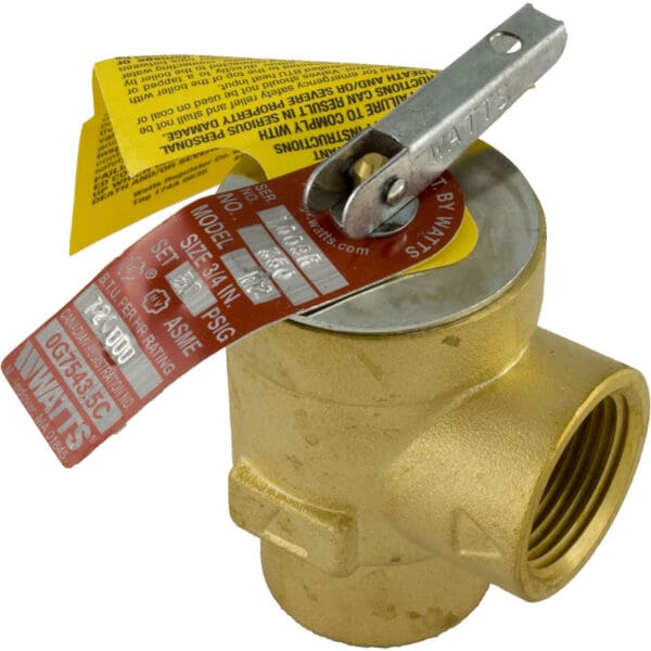 Pentair Pressure Relief Valve 50 Psi 3/4" Fpt 720K Btu Asme Max-E-Therm