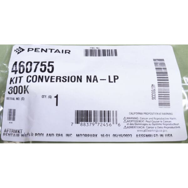 Pentair Conversion Kit 300 Natural Gas To Propane Ng-Lp - Image 3