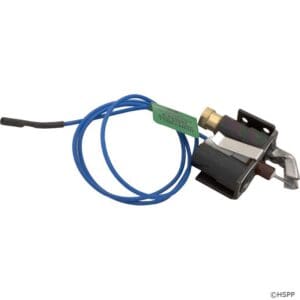 Blue ignition cable with connector and sensor.