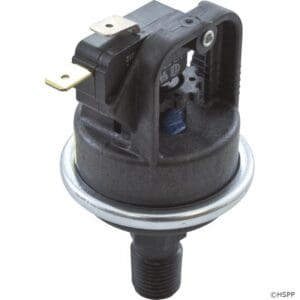 Pressure sensor with electrical connectors.