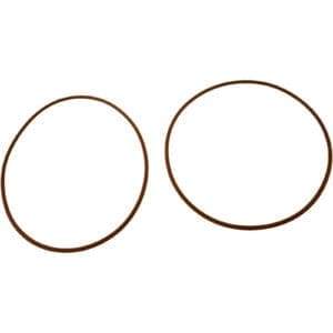 Two brown rubber bands, different sizes.