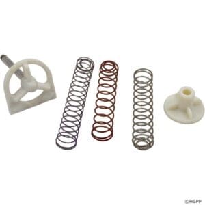 Assorted springs and plastic mechanical parts.