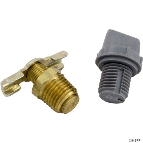 Raypak Heaters Drain Plug Kit 1/4" Plug - 1/4" Brass Relief - 006721F